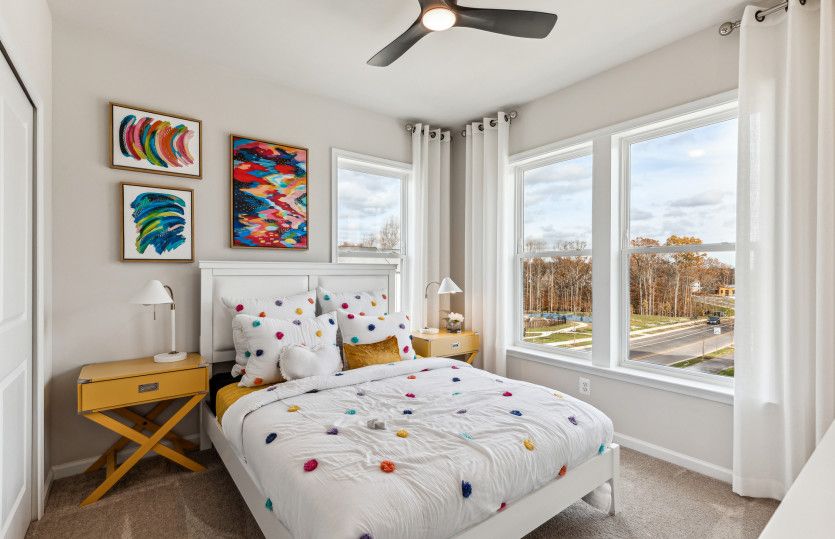 Spacious Carpeted Secondary Bedroom
