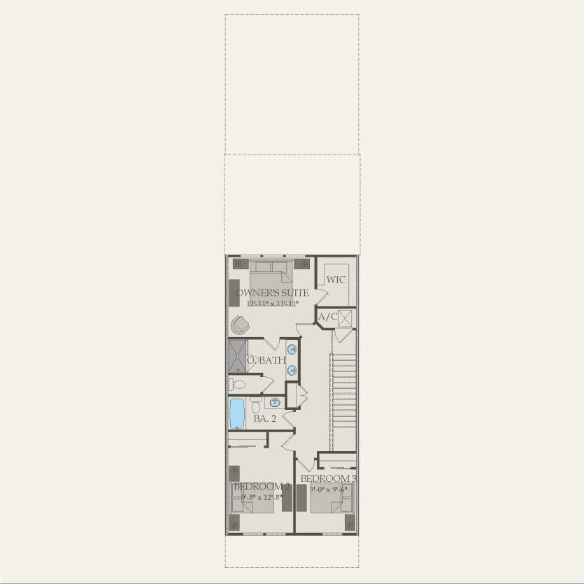 Second Floor 3 br / 2.5 ba