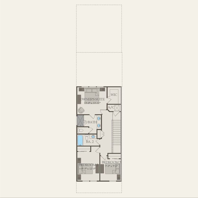 Second Floor 3 br / 2.5 ba