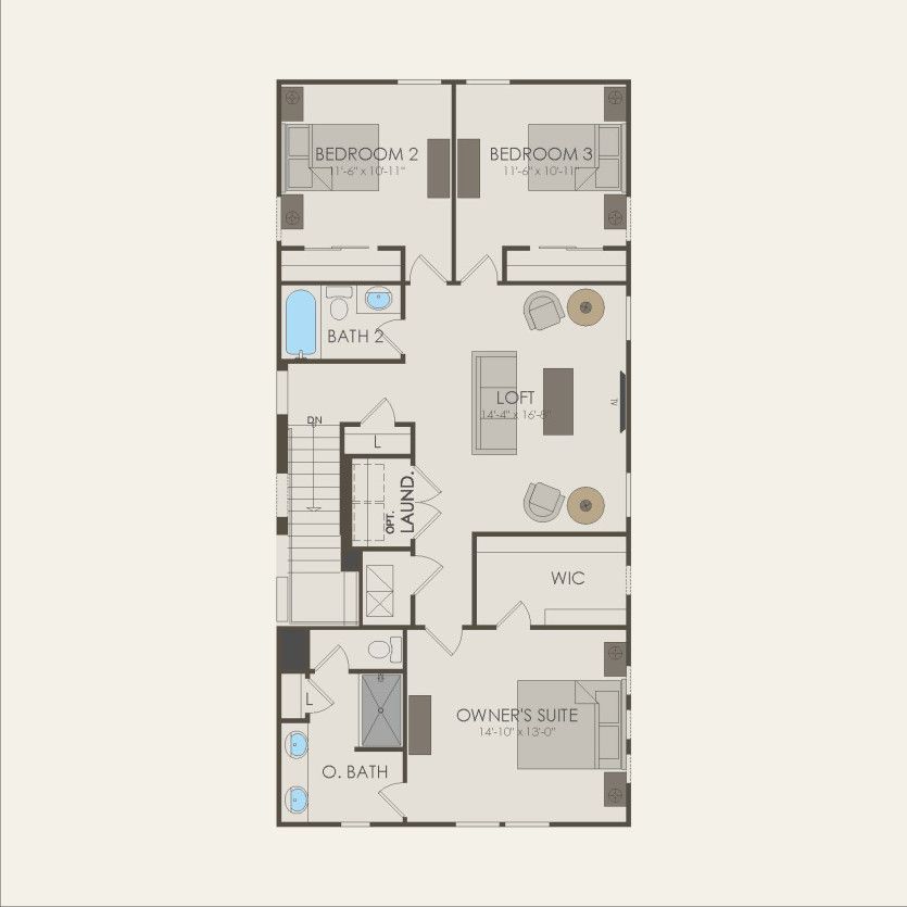 Second Floor 3 br / 2.5 ba