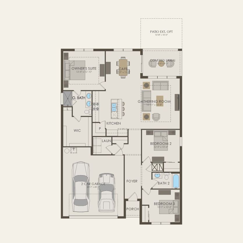 First Floor 3 br / 2 ba