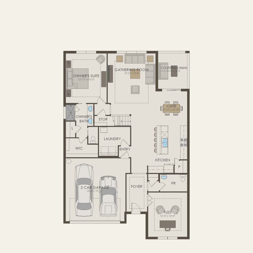 First Floor 5 br / 4 ba