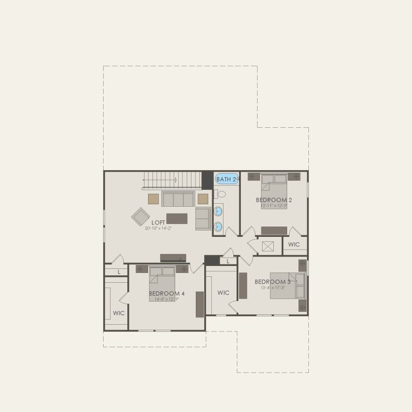 Second Floor 5 br / 4 ba