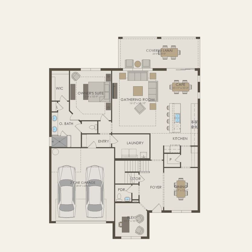 First Floor 5 br / 4.5 ba