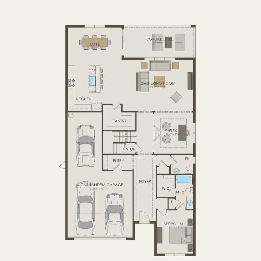 First Floor 5 br / 4.5 ba