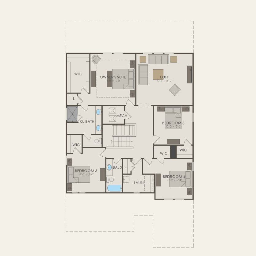 Second Floor 5 br / 4.5 ba