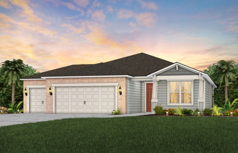 Craftsman with Stone Elevation | C3 with Stone