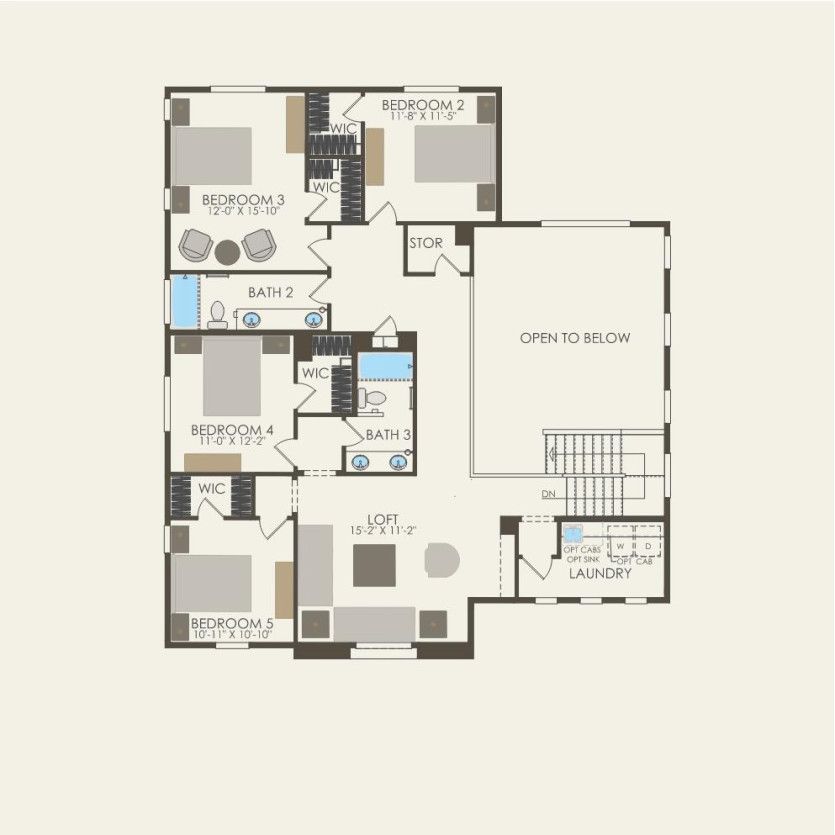 Second Floor 5 br / 3.5 ba
