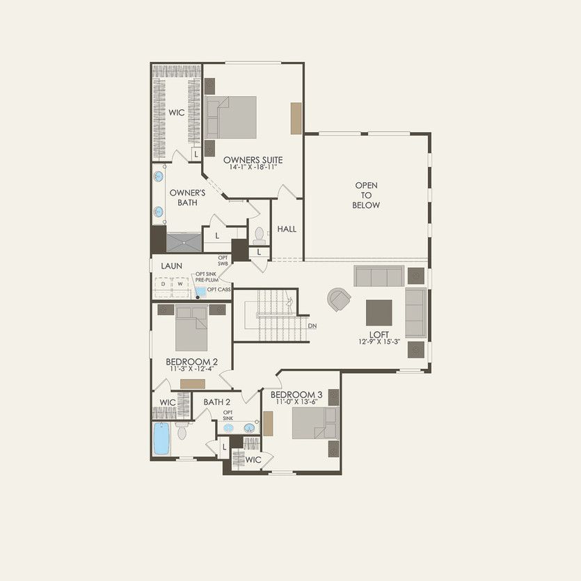 Second Floor 4 br / 3.5 ba