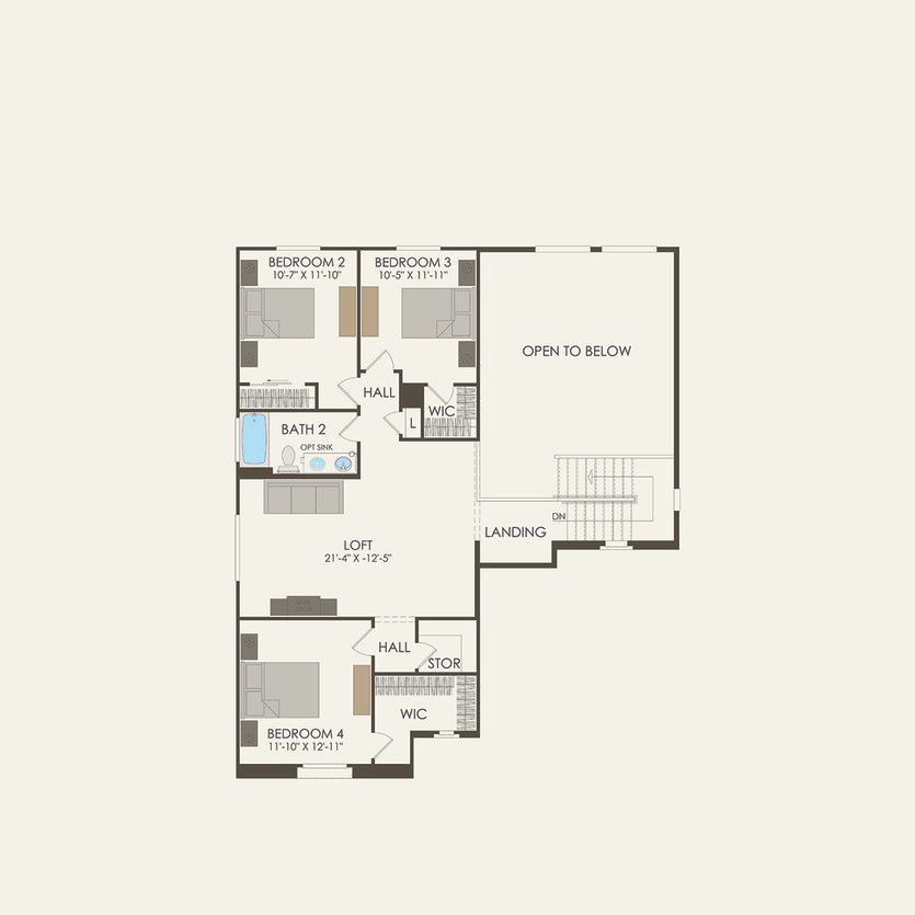 Second Floor 4 br / 2.5 ba