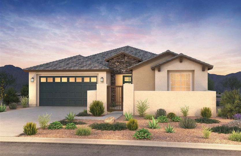 Parklane Elevation B with Stone Veneer