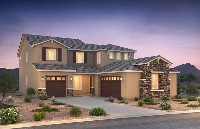 Starwood Elevation B with Stone Veneer