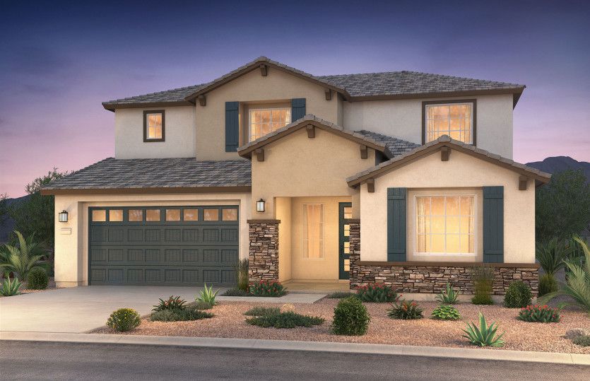 Willowbrook Elevation B with Stone Veneer