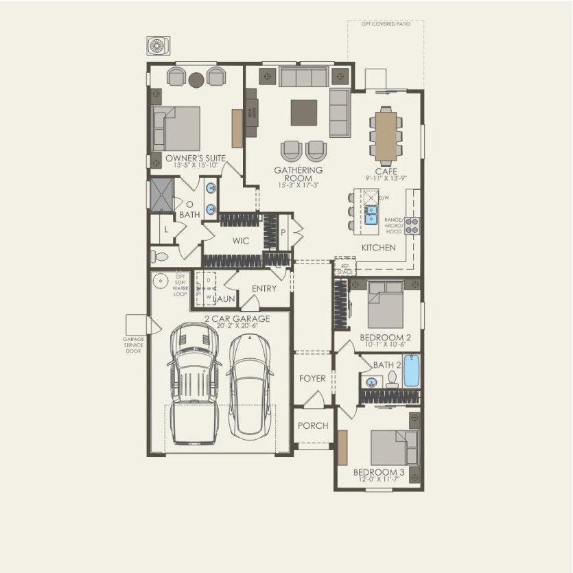 First Floor 3 br / 2 ba