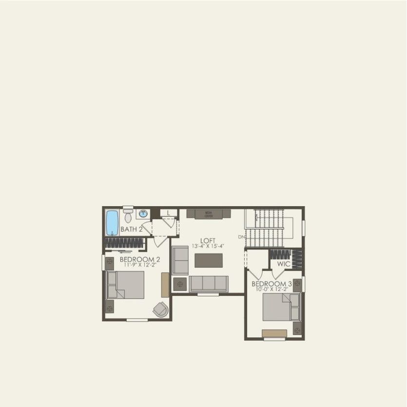 Second Floor 4 br / 3 ba