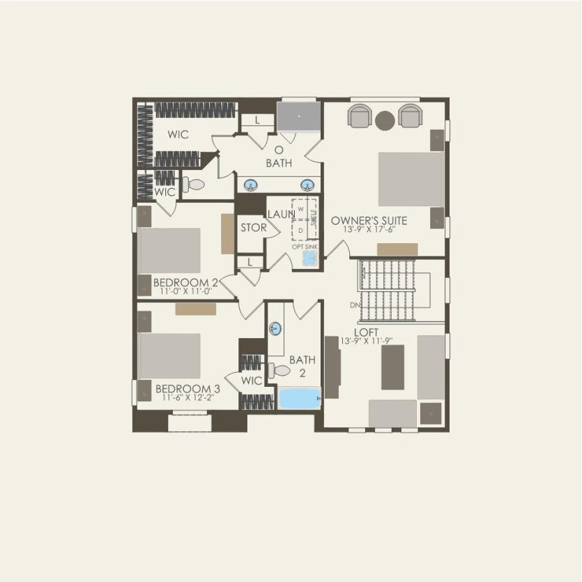 Second Floor 4 br / 3 ba