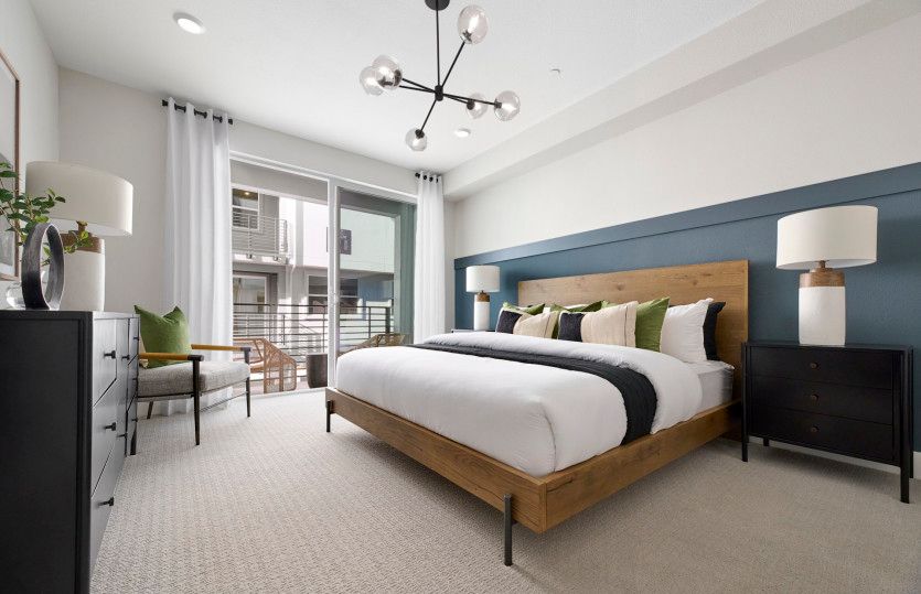Spacious owner's suite with balcony access