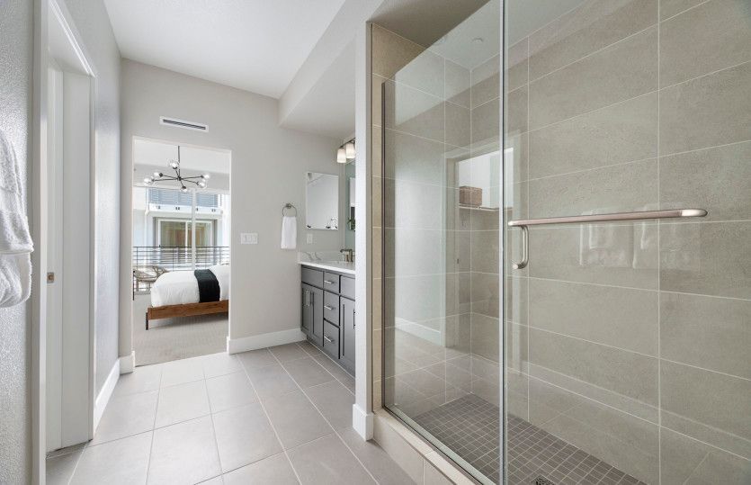 Owner's bathroom with walk in shower
