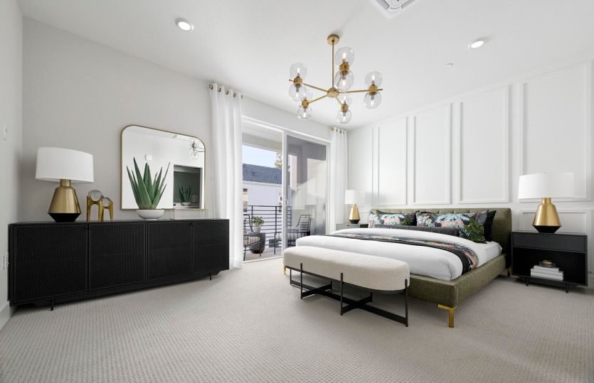 Spacious owner's suite with balcony access