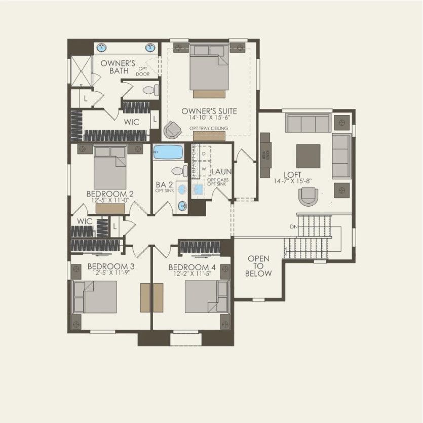 Second Floor 4 br / 2.5 ba