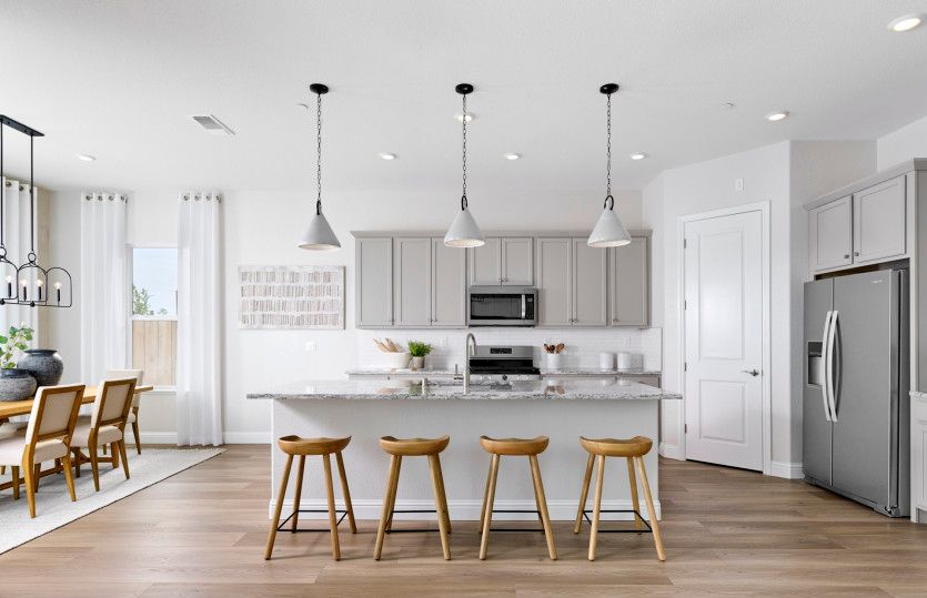 Modern kitchen with plenty of storage - model representation