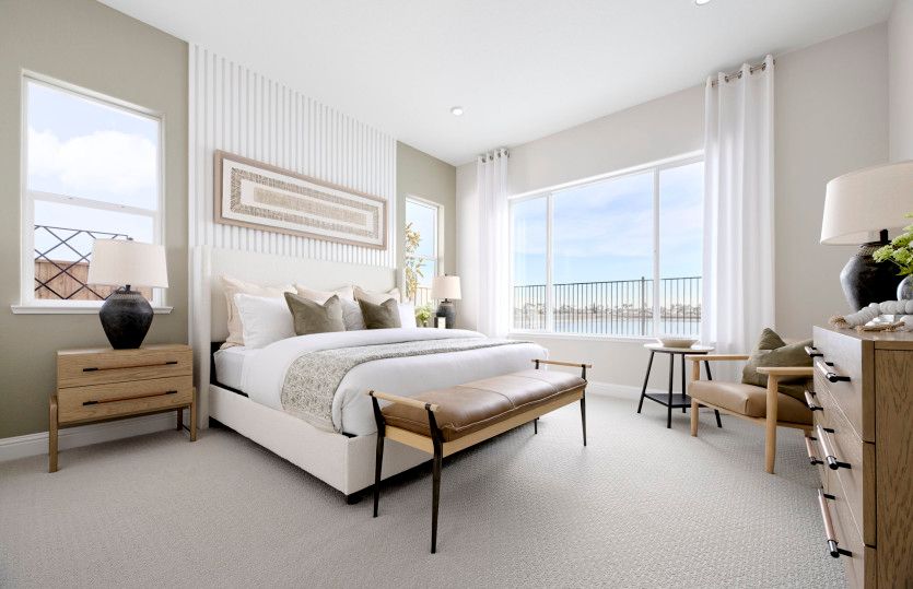 Large owner's suite with plenty of sunlight - model representation