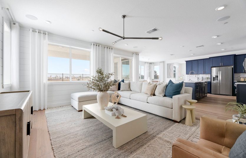 Spacious illuminated gathering room