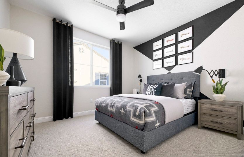 Modern secondary bedroom