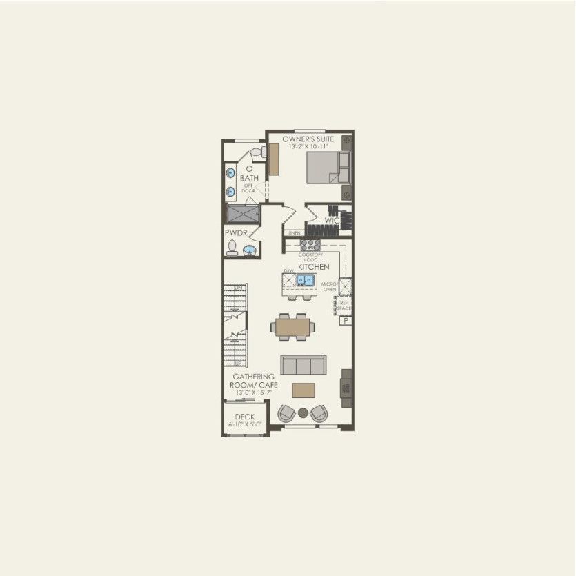 Second Floor 2 br / 2 ba