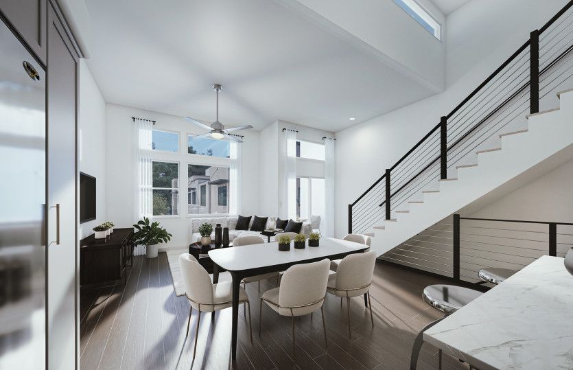 Plan 1 - Open gathering, café area and kitchen