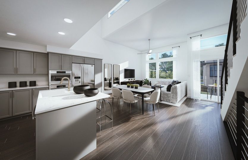Plan 1 - Open gathering, café area and kitchen