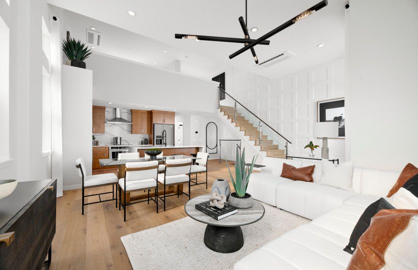 Open main living space overlooking the kitchen