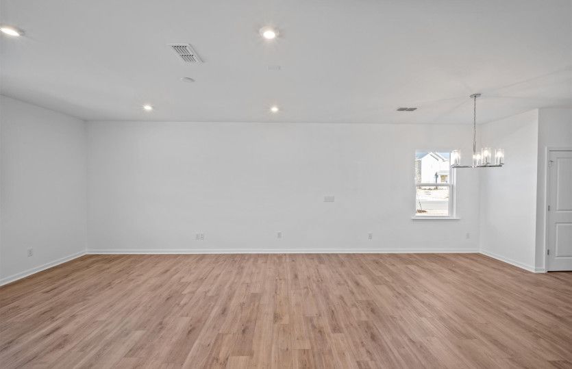 Open Great Room and Dining Area