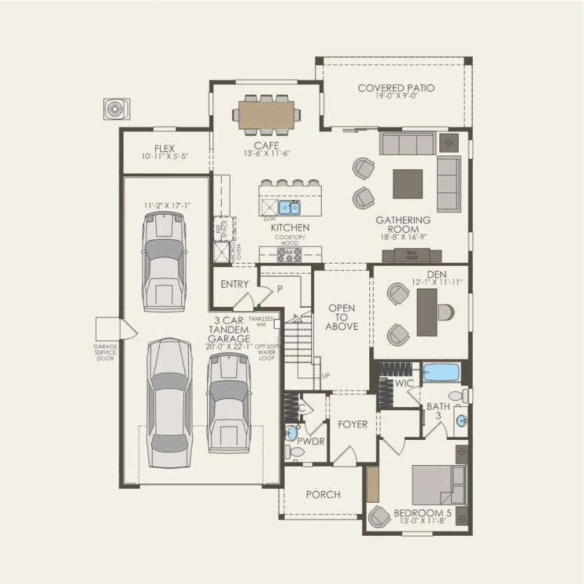 First Floor 5 br / 3.5 ba