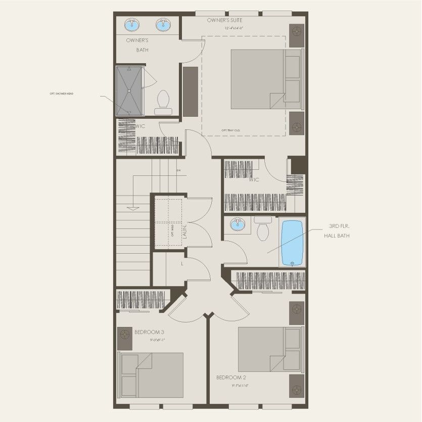 Third Floor 3 br / 2.5 ba