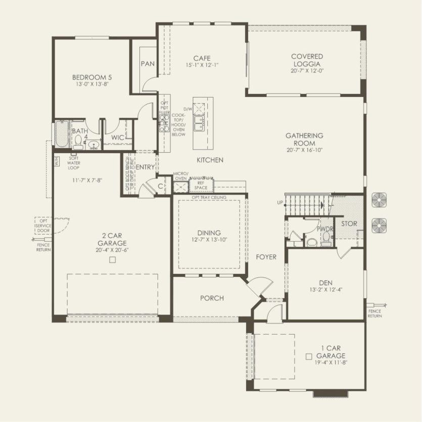First Floor 5 br / 4.5 ba