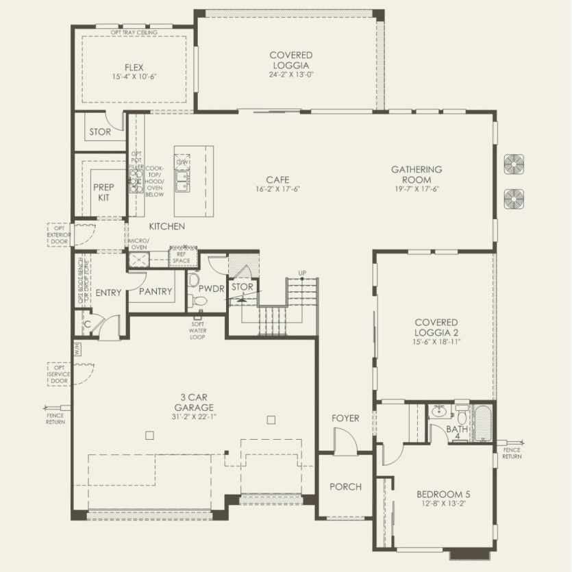 First Floor 5 br / 4.5 ba