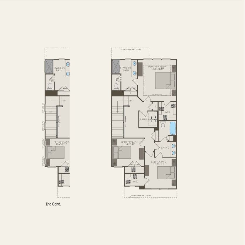Second Floor 3 br / 2.5 ba
