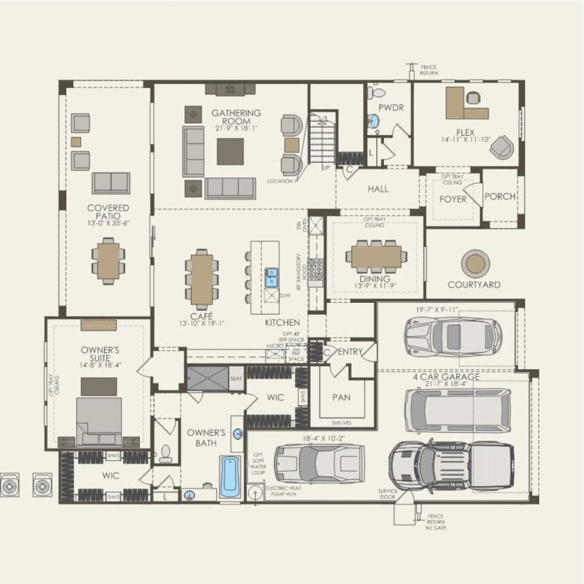 First Floor 5 br / 5.5 ba
