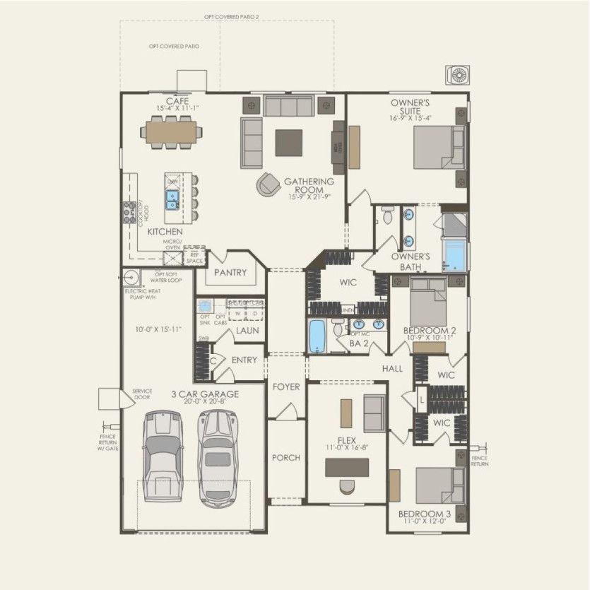 First Floor 3 br / 2 ba