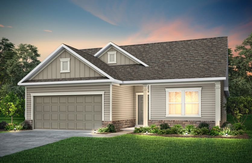 Compton Exterior LC203 with brick accent