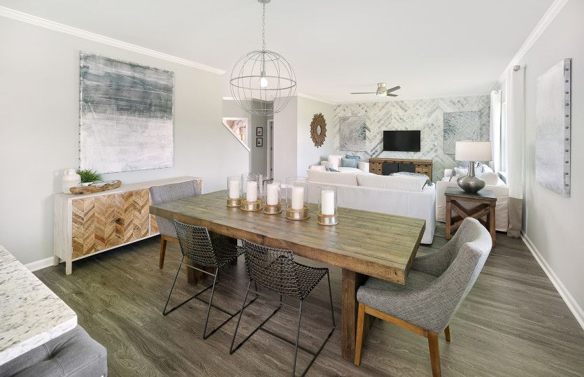 Enjoy a meal with the family in the dining area.