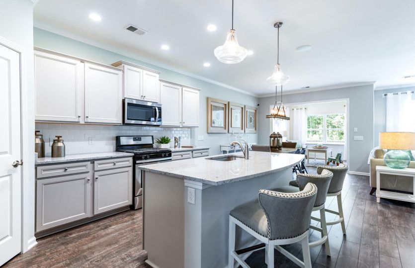 Bright Kitchen with a spacious center island.