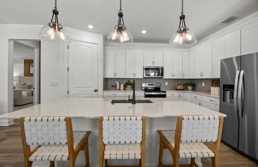 Gourmet kitchen with stainless steel appliances