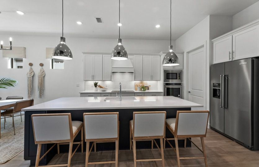 Kitchen with designer finishes and large center island