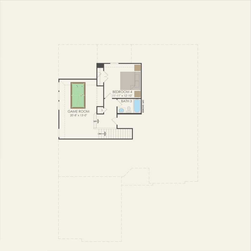 Second Floor 4 br / 3 ba