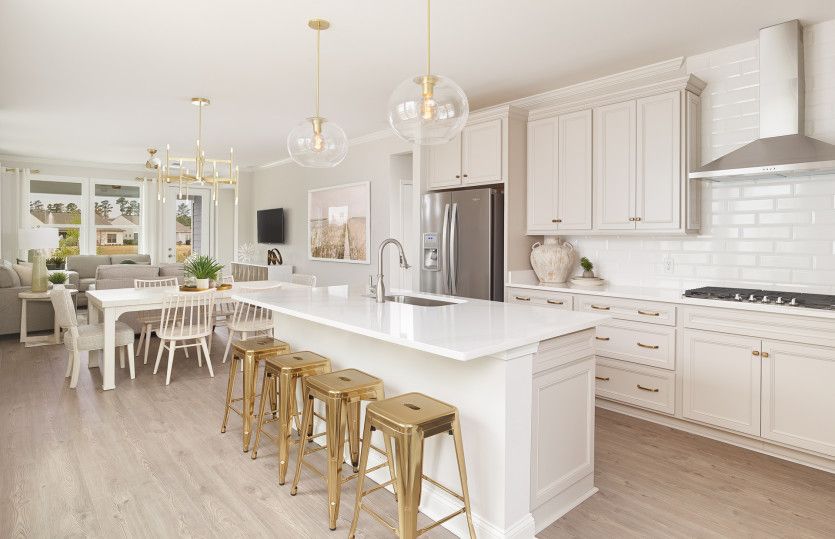 Seamless Design Connects the Kitchen, Dining, and Living Area