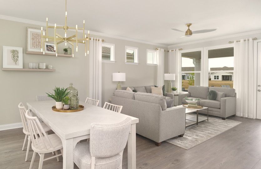 Open Gathering Room Adjoins the Dining Area