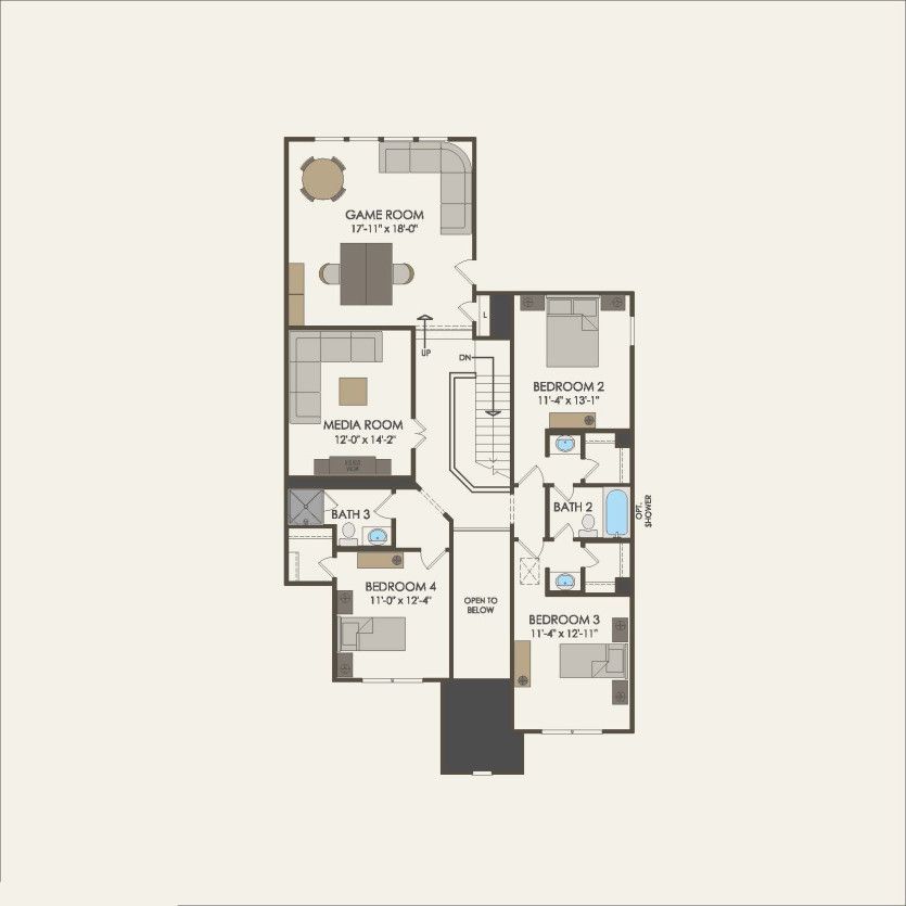 Second Floor 4 br / 3.5 ba