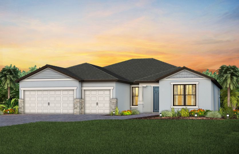 Elevation C1 with Stone